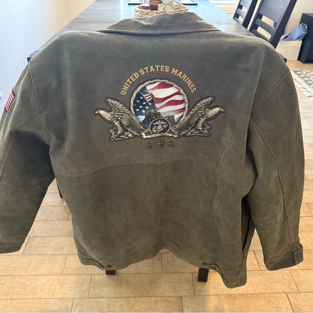 The Bradford Exchange United States Marines Green Bomber Jacket